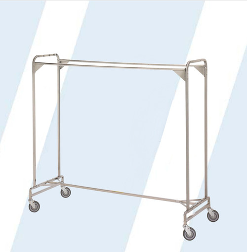 R&B's commercial grade garment racks are designed to maximize storage capacity and prevent clothes from wrinkling. R&B has a complete line of high quality garment racks including single, double and Z-Racks to meet all of your clothing storage needs.

This 72"" double pole garment rack is constructed from strong 1"" heavy-duty steel tubing
Designed to hang two rows of garments side by side
The unit comes with our 5"" non-marking polyurethane casters for smooth rolling and convenient transporting
Ships knocked down for easy shipping and assembly
Weight capacity 200 lbs

Dimensions: 72""L x 27""W x 68""H
Product Weight: 58 lbs

 