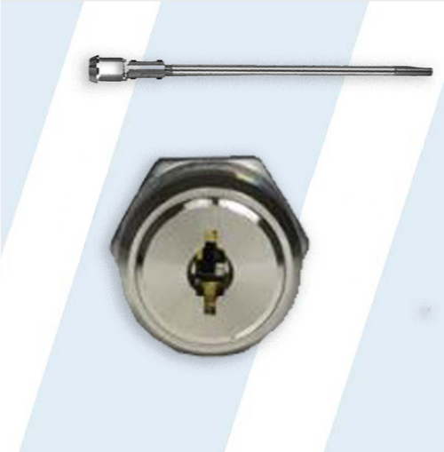 MONARCH LOCK & EXTENSION FOR SPEED QUEEN / HUEBSCHEXT027 (15 3/4” Long, 360º Turn) with Tri- Gard Locks