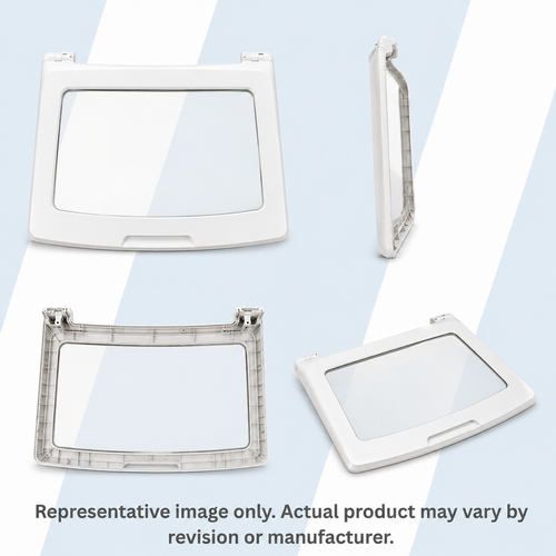 WHIRLPOOL #W11718131 - LID ASSY - GLASS, WHR, JOURNEY, WHT TRS