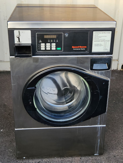 SPEED QUEEN COMMERCIAL FRONT LOAD WASHER MODEL: SFNWYASG113T01 SERIAL NO: 15120069910[REF]