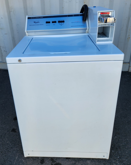 WHIRLPOOL COMMERCIAL TOP LOAD WASHER MODEL CAM2762TQ3 SERIAL NO C22461008[REF]