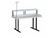 Fiberglass Folding Table TFD 304 with TFD 4' Shelf and TR-2F Hanging Hooks