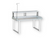 Fiberglass Folding Table TFD-DS 245 with TFD 5' Shelf and TR-2F Hanging Hooks