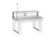 Fiberglass Folding Table TFD-DS 246 with TFD 6' Shelf and TR-2F Hanging Hooks