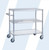 These chrome all-purpose Utility Carts are as durable as they are practical and are equipped with three sturdy wire shelves. The open wire construction allows air circulation and reduces dust and dirt build up.

Solid bottom shelf meets Title 22 - protecting clean linen from contamination during transportation
Includes an adjustable 18" handle
Shelves are adjustable in 1" increments to suit all of your storage needs
NSF approved

Weight capacity 250 lbs per shelf

Dimensions: 36"L x 18"W x 42"H

Casters: 5" - Two Locking

Product Weight: 57 lbs