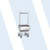 Narrow Laundry Cart w/ Double Pole Rack, All Chrome