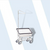 Large Capacity Front Load Laundry Cart w/ Single Pole Rack, All Chrome
