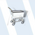 Large Capacity Laundry Cart with Handle, All Chrome