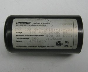 * Washer Sinpac Motor Start Switch 230V 50A Huebsch, F340002