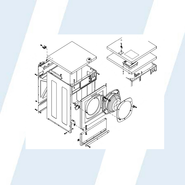 Continental Girbau #10025054 - LOWER REAR COVER