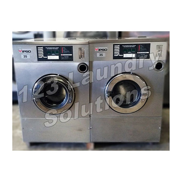 Ipso Stainless Steel, Front Load Washer 35lbs Capacity 1Ph 240v 60Hz Used
