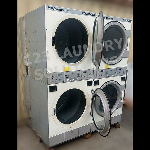 WASCOMAT TD3030 STACK DRYER COIN OP NATURAL GAS 120V 23300/0002862 REFURBISHED