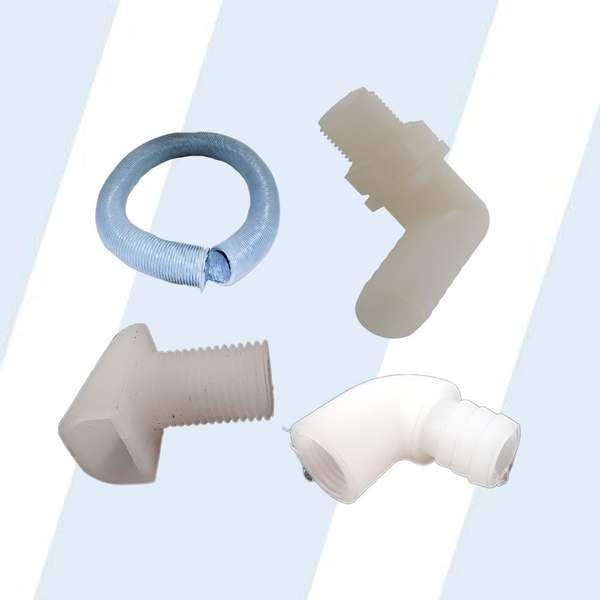 Milnor #02 03447 - FILL TUBE NIPPLE 2X3TOE 304S/S