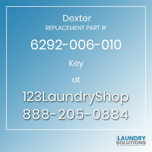 Dexter Replacement Part #6292-006-010 6101 Service Key