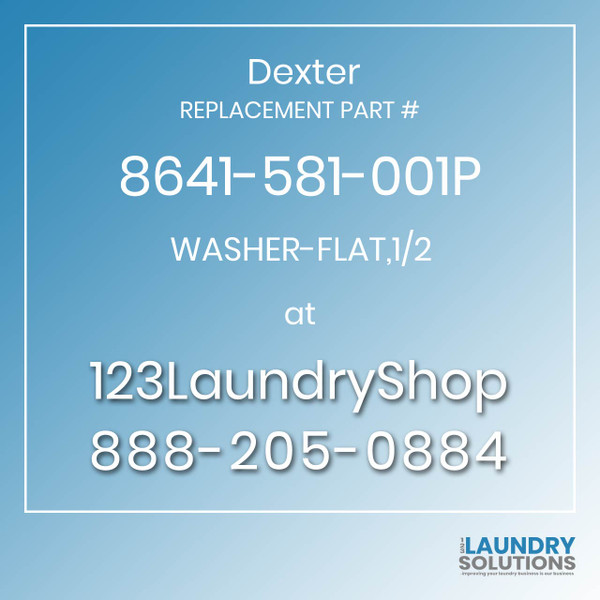 Dexter Replacement Part #8641-581-001P WASHER-FLAT,1/2