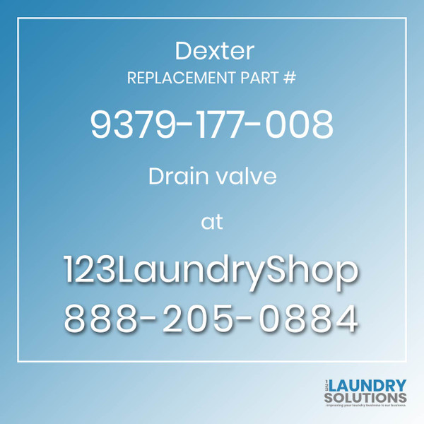 Dexter,Dexter Parts,Dexter Replacement,Dexter Replacement Number 9379-177-008,Drain valve,Dexter Replacement Part # 9379-177-008 Drain valve