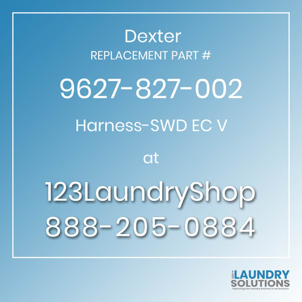 Dexter,Dexter Parts,Dexter Replacement,Dexter Replacement Number 9627-827-002,Harness-SWD EC V,Dexter Replacement Part # 9627-827-002 Harness-SWD EC V