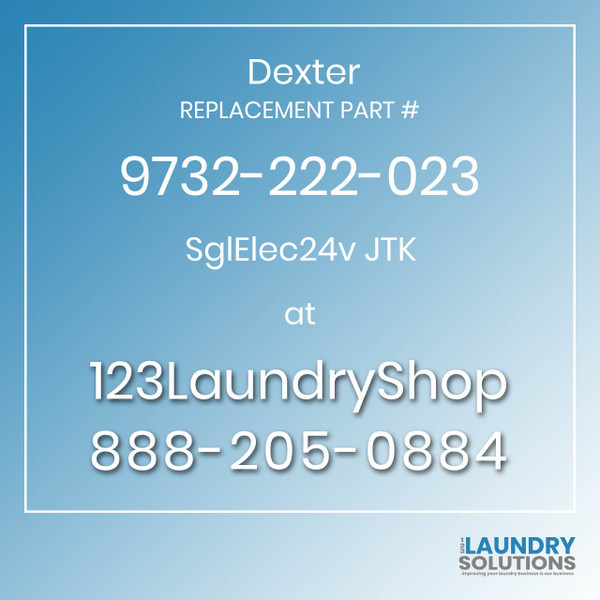 Dexter,Dexter Parts,Dexter Replacement,Dexter Replacement Number 9732-222-023,SglElec24v JTK,Dexter Replacement Part # 9732-222-023 SglElec24v JTK