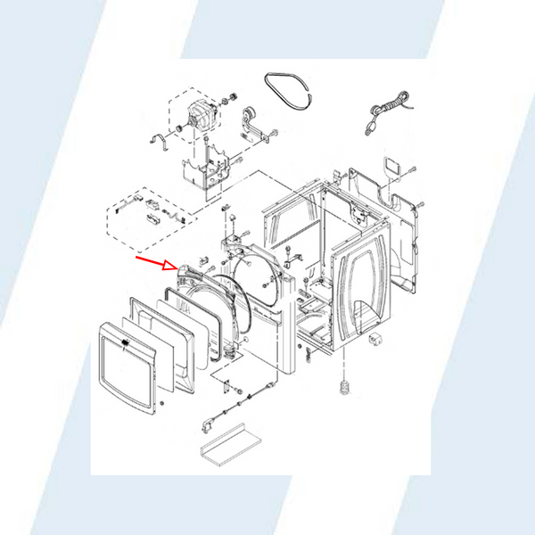 WHIRLPOOL #W10111910 - DOOR INNER, WIN, LE BLACK
