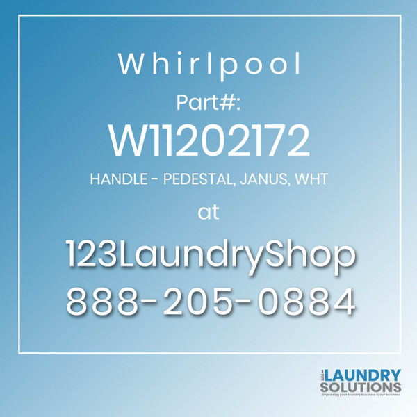 WHIRLPOOL #W11202172 - HANDLE - PEDESTAL, JANUS, WHT