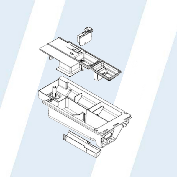 WHIRLPOOL #WPW10433523 - DRAWER ASM-DISPR, 3 CHAMBER BR