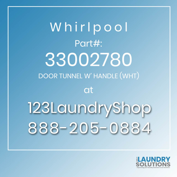 WHIRLPOOL #33002780 - DOOR TUNNEL W' HANDLE (WHT)