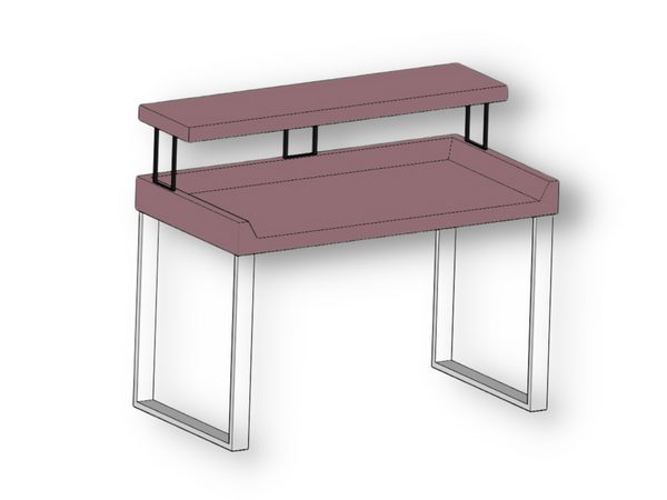 Fiberglass Folding Table TFD-DS 244 with TFD 4' Upper Shelf