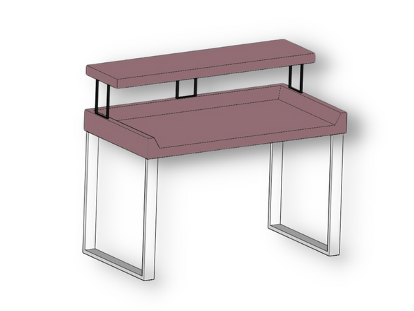 Fiberglass Folding Table TFD-DS 245 with TFD 5' Upper Shelf