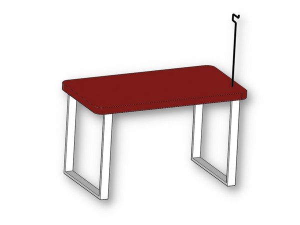 Fiberglass Laminate Table TFL DS 2472 with TR-2L Hanging Hooks