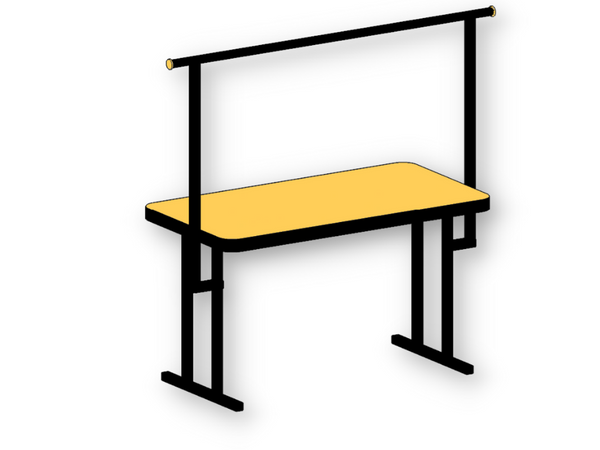 Fiberglass Folding Table TFPR 2448 with TR 4 Full-Length Rack