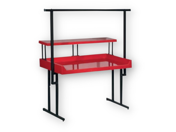 Fiberglass Folding Table TFD 304 with TFD 4' Shelf & TR 4 Rack