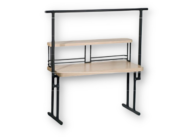 Fiberglass Laminate Table TFL 2460 with TFL 5' Shelf  & TR 5 Rack