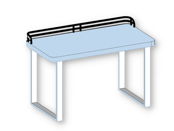 Fiberglass Laminate Table TFL DS 2448 with TFL B 4 Backstop (for 4' tables)