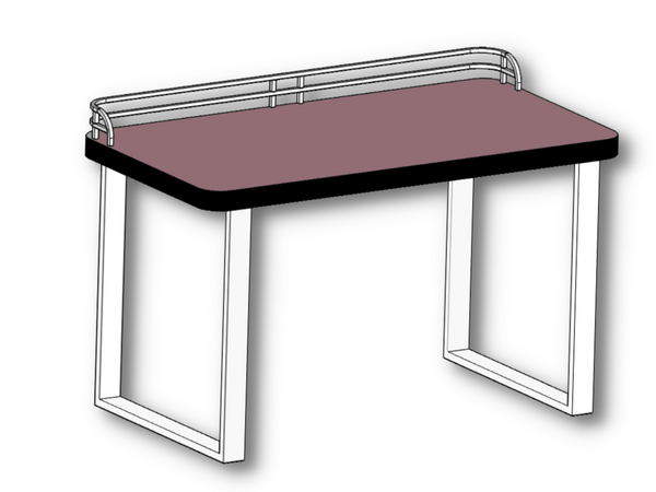 Fiberglass Laminate Table TFPR DS 2448 with TFL B 4 Backstop (for 4' tables)