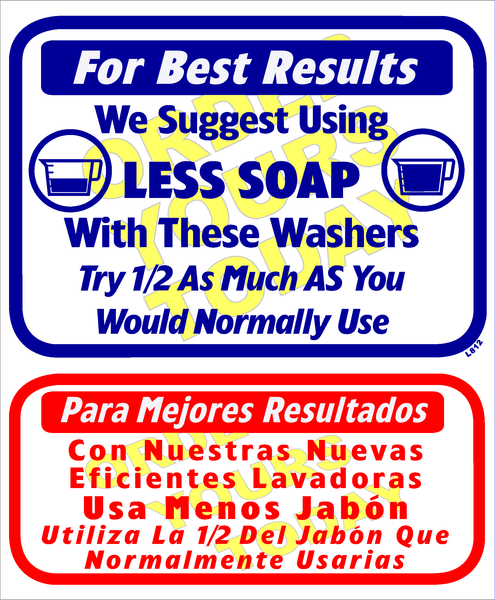 For best results We suggest using less soap with these washers try 1/2 as much as you would normally use