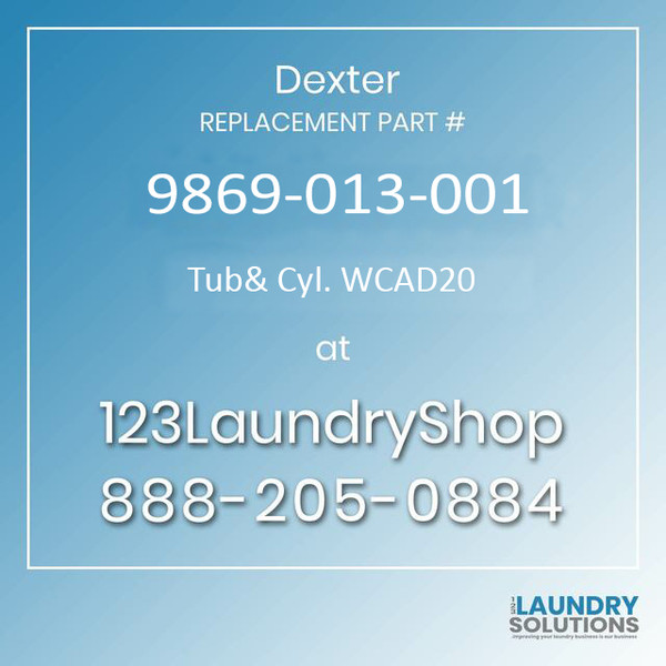 Dexter Replacement Part #9869-013-001, Tub& Cyl. WCAD20