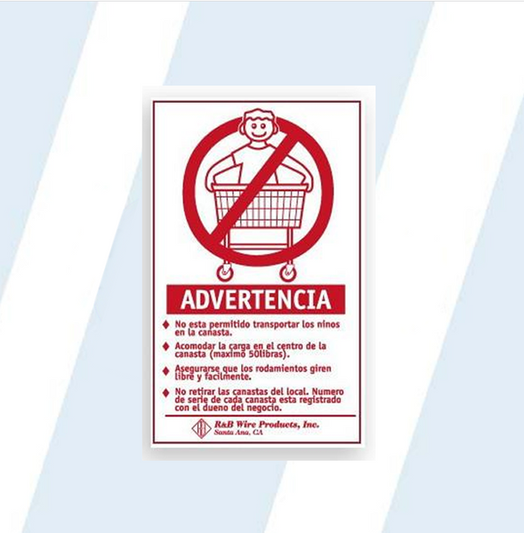 WALL MOUNTED WARNING SIGN - SPANISH [r&b id: 903S]