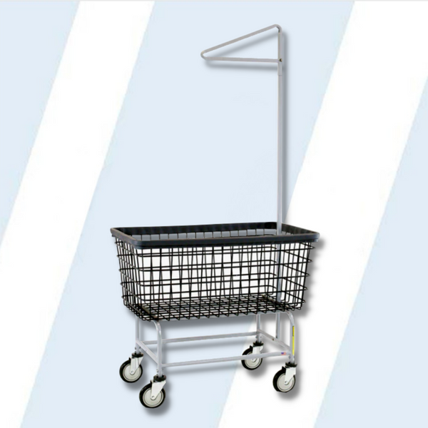 DURA-SEVEN™ MEGA CAPACITY LAUNDRY CART (BIG DOG) W/ SINGLE POLE RACK[r&b id: 201H91/D7]