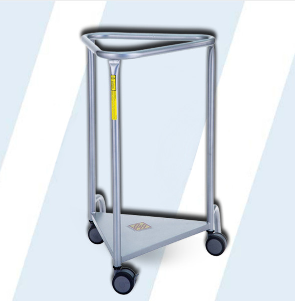 R&B Wire offers a wide range of hampers for healthcare, professional, and personal use. Ranging from cost efficient economy to stainless steel specialty. We offer the world's largest selection of hampers.

Made from 1"" tubular steel
Triangular hamper has a large opening where any one of our R&B Wire triangular hamper bags will fit (669/AM, 669/CD, 669/NY and 680R).
The rear support stabilizer legs provide a 5-point stance for added stability
Legs have adjustable feet to control leg height
Comes fully assembled with our hospital quality 3"" twin wheel casters

Dimensions: 21""L x 21""W x 32""H (width = front to back)
Product Weight: 12 lbs