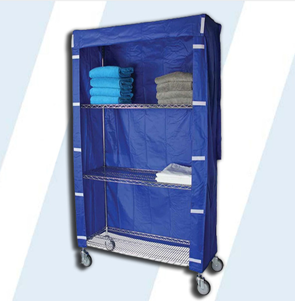 This nylon, flame retardant cover provides maximum protection and accessibility for your fresh linen.

Covers are constructed from rugged 200 denier urethane coated nylon
Flame retardant and washable
Closes with Velcro on both sides
Linen Cart not included

Dimensions: 60"L x 24"W x 72"H

Product Weight: 4 lbs

Nylon Colors
navy, blue,bright yellow,gray green, white,light blue,light yellow,light mauve