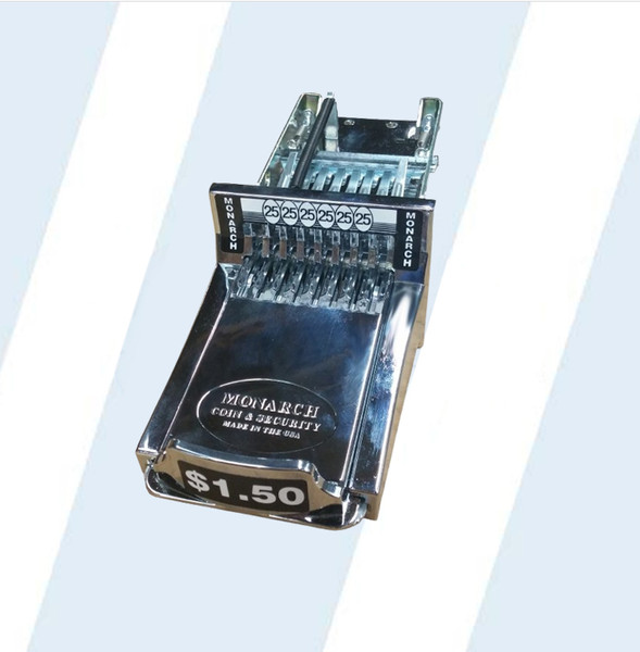 Monarch Vertical 8 Coin Chutes (0.75) Chrome Model: V8L01(0.75)