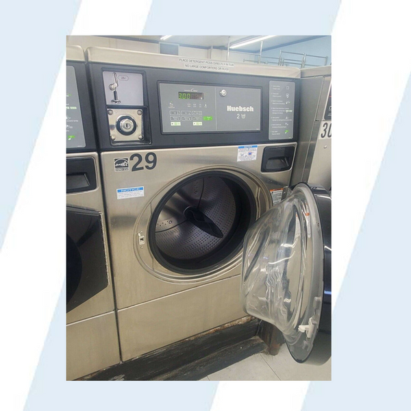 HUEBSCH FRONT LOAD WASHER COIN OP 22 LB 115V 1PH M/N HFNBCASP115TW01 [REF]