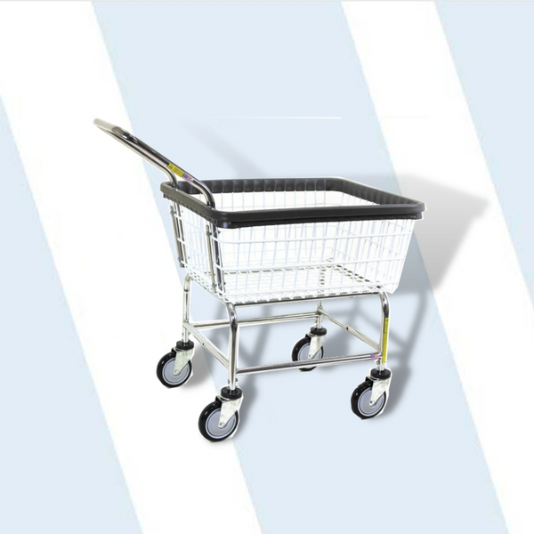 Standard Laundry Cart with Handle, All Chrome