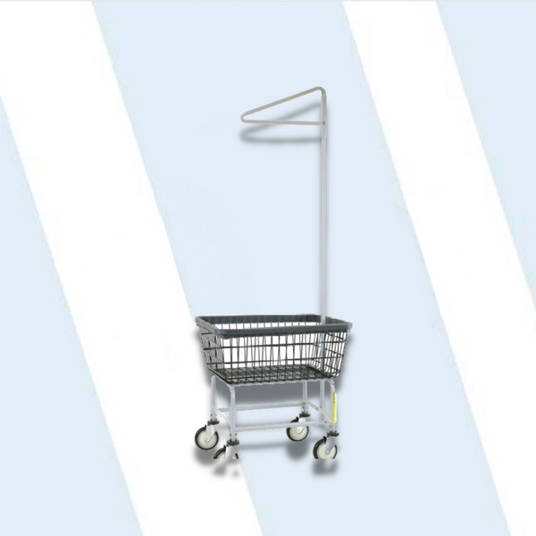 Narrow Laundry Cart w/ Single Pole Rack, Dura-Seven™