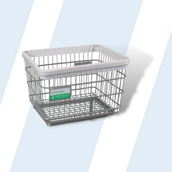 Antimicrobial Large Wire Basket with Bumper