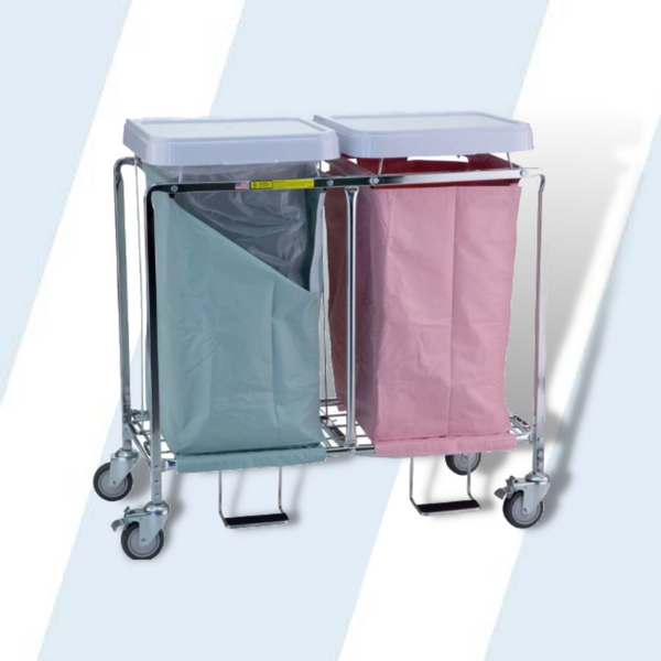 Double "Easy Access" Hamper w/ Foot Pedal (specify bag colors)