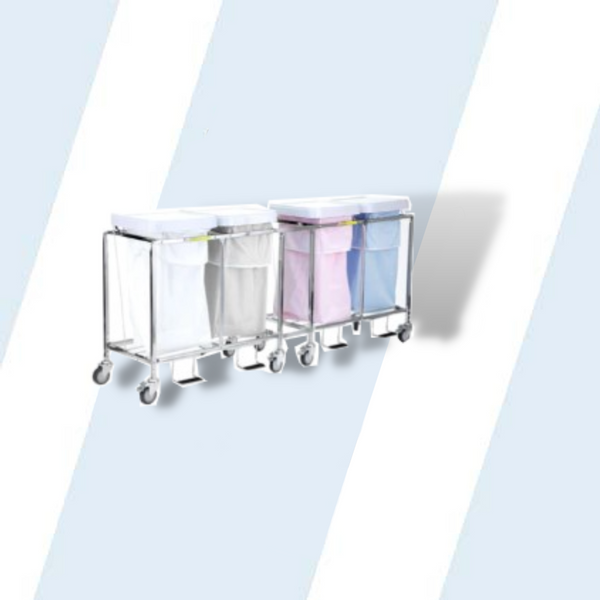 Quad "Leakproof" Hamper w/ Foot Pedal (specify bag colors)