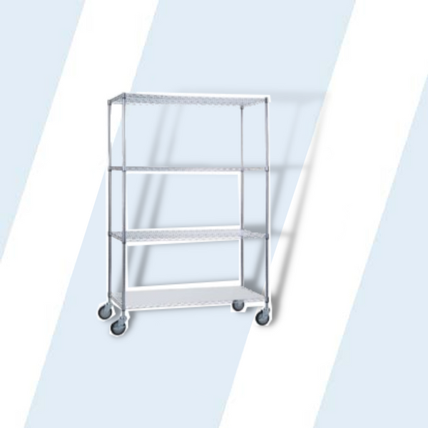 Linen Cart 18x48x72 w/ Solid Bottom Shelf
