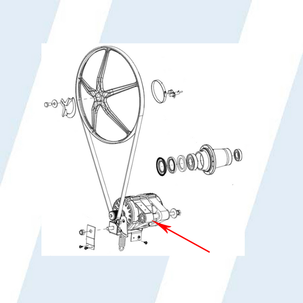 WHIRLPOOL #W10725748 - MOTOR W/PULLEY