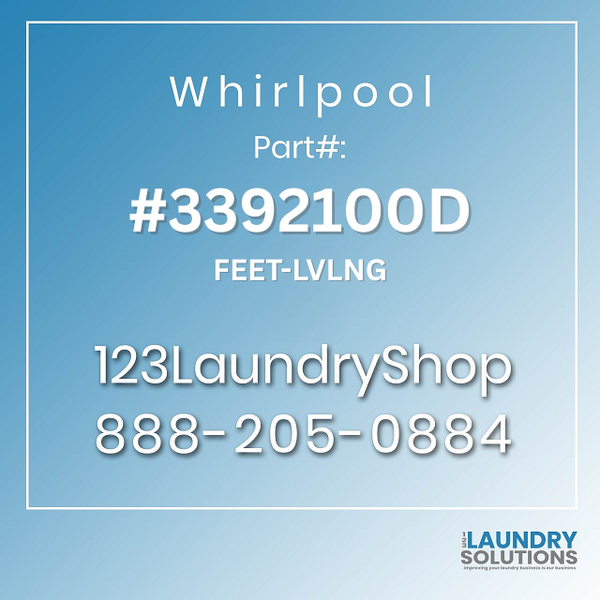 WHIRLPOOL #3392100D - FEET-LVLNG